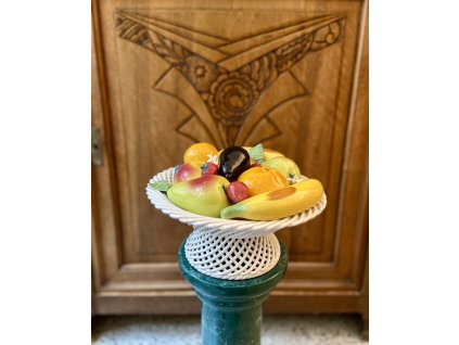 KERAMICKÝ CENTERPIECE NÁSTOLEC MÍSA S OVOCEM MANISES