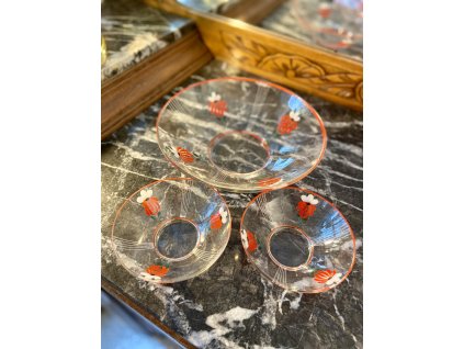 ART DECO KOMPOTOVÁ MÍSA A MISKY VLČÍ MÁKY