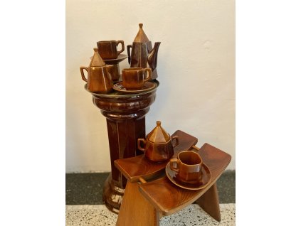 KERAMICKÝ KÁVOVÝ SERVIS TERAKOTA