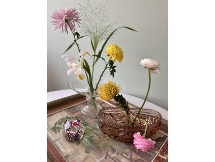 ROSALINOVÁ MÍSA ŽARDINIÉRA LISOVANÉ SKLO