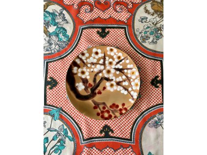 CLOISONNÉ TALÍŘ TÁC ANDO JAPONSKO 1950s