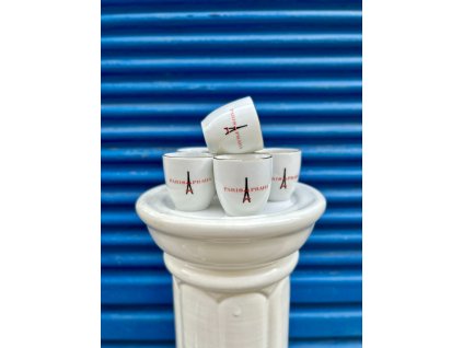6X PORCELÁNOVÉ KALÍŠKY BISTRO PARIS-PRAHA