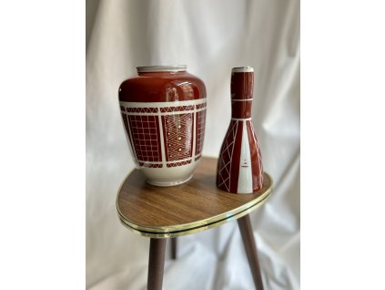 MIDCENTURY RUČNĚ MALOVANÉ VÁZY SPECHTSBRUNS