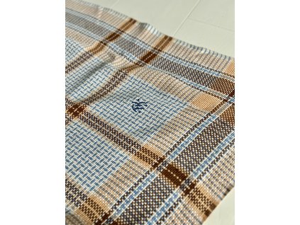 STAROŽITNÝ TKANÝ UBRUS MONOGRAM FK