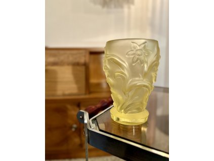 ART DECO CITRÍNOVÁ VÁZA FRANTIŠEK HALAMA