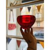 MURANO ČERVENÁ MÍSA HUTNÍ SKLO