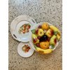 KERAMICKÝ CENTERPIECE NÁSTOLEC MÍSA S OVOCEM MANISES