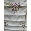 FRANCOUZSKÝ VYŠÍVANÝ LNĚNÝ UBRUS DEČKA KVĚTY