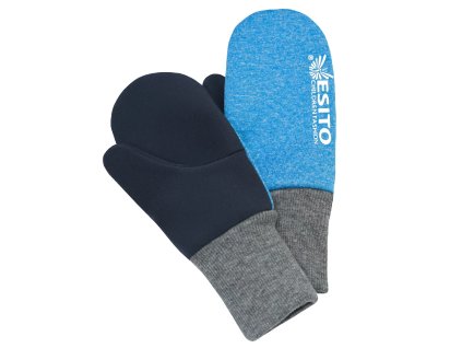 ESITO | Palcové rukavice softshell melírové - tyrkysová / 3 - 5 let (Barva tyrkysová, Velikost 3 - 5 let)