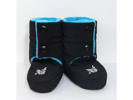 ESITO | Softshellové capáčky Wintry Tyrkys - černá / tyrkysová / 1 - délka stélky: 11 cm (Barva černá / tyrkysová, Velikost 1 - délka stélky: 11 cm)