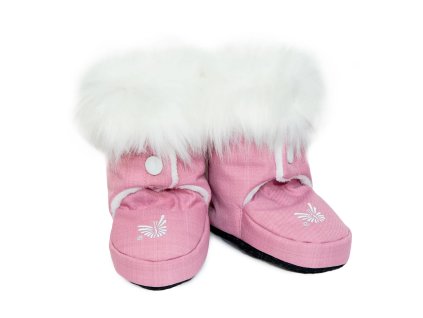 ESITO | Softshellové capáčky Snow - růžová / bílá / 1 - délka stélky: 11 cm (Barva růžová / bílá, Velikost 1 - délka stélky: 11 cm)