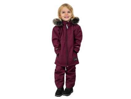 ESITO | Dívčí zimní softshellový kabát s beránkem Lamb Fuchsie - fuchsiová / 86 (Barva fuchsiová, Velikost 86)