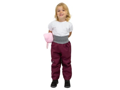ESITO | Dětské softshellové oteplovačky Lamb Fuchsie - fuchsiová / 86 (Barva fuchsiová, Velikost 86)