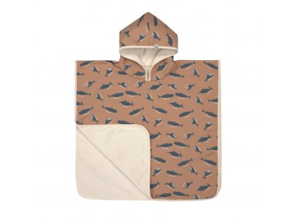 Beach Poncho 2023 whale caramel