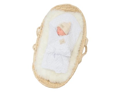 ESITO | Letní rychlozavinovačka pro miminko Minky White - bílá / 75 x 75 cm (Barva bílá, Velikost 75 x 75 cm)