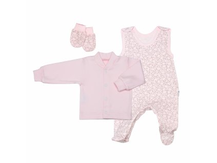 ESITO | Souprava do porodnice Zája Delicate pink 3 dílná - růžová / 56 (Barva růžová, Velikost 56)