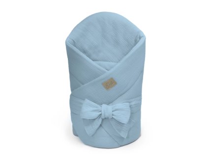 ESITO | Mušelínová zavinovačka pro miminko Blue 85x85 cm - modrá / 85 x 85 cm (Barva modrá, Velikost 85 x 85 cm)