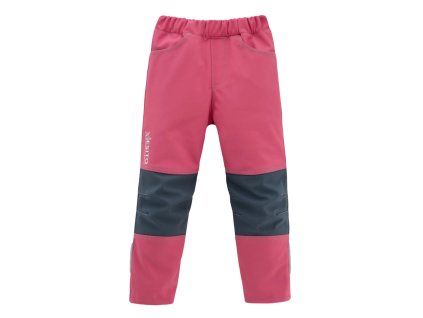 ESITO | Dětské softshellové kalhoty DUO Pink - růžová / 128 (Barva růžová, Velikost 128)