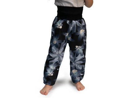 ESITO | Dětské softshellové oteplovačky na zimu Bloom - černá / 86 (Barva černá, Velikost 86)