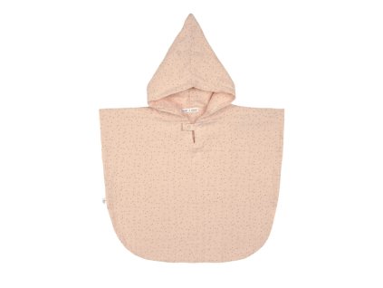 Muslin Poncho dots peach rose