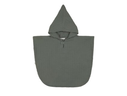 Muslin Poncho petrol green