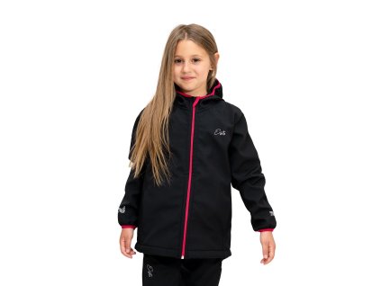 ESITO | Dětská softshellová bunda DUO Raspberry pink / Black - černá / 86 (Barva černá, Velikost 86)