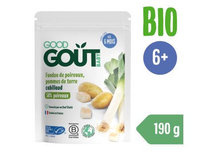 Good Gout BIO Pórek s brambůrkem a treskou (190 g)