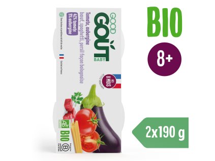 Good Gout BIO Špagety s lilkem a hovězím masem (2x190 g)