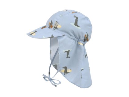 LÄSSIG Sun Protection Flap Hat 2025 crocodile sky blue 19-36 mo.