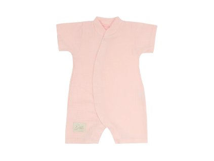 ESITO | Letní overal pro miminko mušelín Pink - růžová / 56 (Barva růžová, Velikost 56)