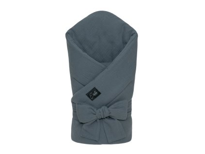 ESITO | Mušelínová zavinovačka pro miminko Antracite 85x85 cm - antracitová / 85 x 85 cm (Barva antracitová, Velikost 85 x 85 cm)