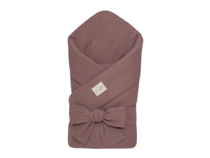 ESITO | Mušelínová zavinovačka pro miminko Brown 85x85 cm - hnědá / 85 x 85 cm (Barva hnědá, Velikost 85 x 85 cm)