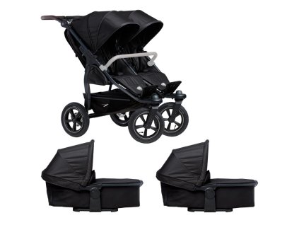 Tfk set duo2 frame 2025 - air wheel carrycot + seat black