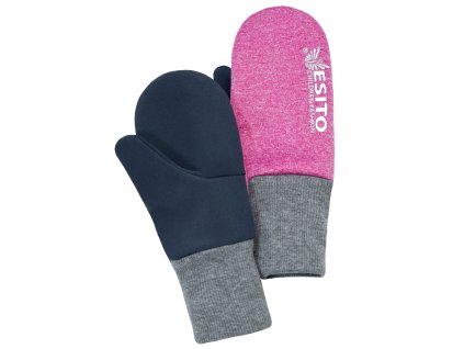 ESITO | Palcové rukavice softshell melírové - tyrkysová / 3 - 5 let (Barva tyrkysová, Velikost 3 - 5 let)