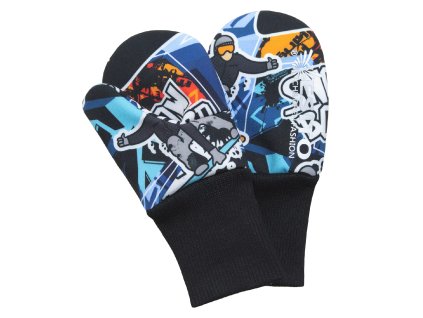 ESITO | Palcové rukavice softshell Snowboard - šedá / 1 - 2 roky (Barva šedá, Velikost 2 - 3 roky)