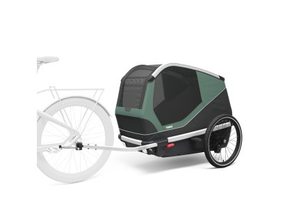 Small Thule Bexey L Haze Green BikeKit Installed ISO Front 800001