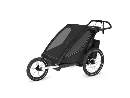Small Thule Chariot Sport2 Double Black All terrain kit installed 10201031 20201304