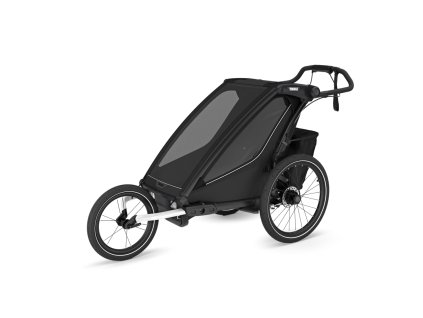Small Thule Chariot Sport2 Single Black All terrain kit installed 10201030 20201303