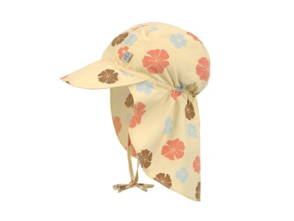 LÄSSIG Sun Protection Flap Hat 2025 flowers vanilla 07-18 mo.