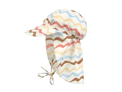 LÄSSIG Sun Protection Flap Hat 2025 waves sea salt 07-18 mo.