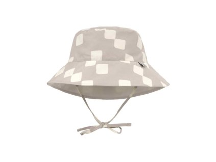 LÄSSIG Sun Protection Bucket Hat checkbo.stone/seasalt 07-12mo.size45-47