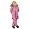 ESITO Dívčí zimní softshellový kabát s beránkem Antique pink - antique pink / 86