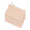 Muslin Wash Glove Set 3 pcs dots peach rose