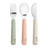 LÄSSIG Cutlery with Silicone Handle 3pcs Happy Fruits cherry