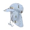 LÄSSIG Sun Protection Flap Hat crocodile sky blue 07-18 mo.