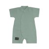 ESITO | Letní overal pro miminko mušelín Olive - olivová / 56 (Barva olivová, Velikost 56)