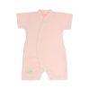 ESITO | Letní overal pro miminko mušelín Pink - růžová / 56 (Barva růžová, Velikost 56)