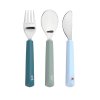 LÄSSIG Cutlery with Silicone Handle 3pcs Tiny Team dog