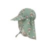 LÄSSIG Sun Protection Flap Hat scooter/dog green 07-12mo. size 45/47