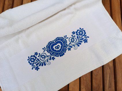 Ručník bílý folklórní